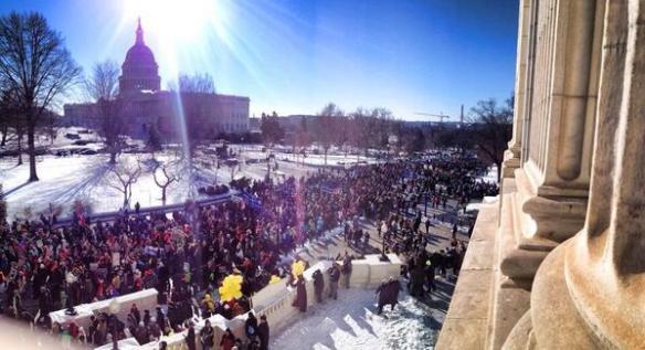 The March for Life in Washington , D.C.