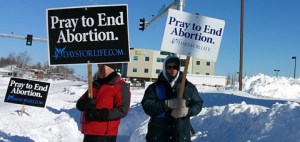 The snow has melted in Rockland, but not in Achorage, Alaska -- as the 40 Days for Life moves into its fourth week.