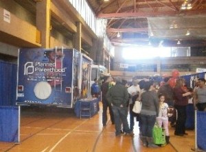 Planned Parenthood with their van at the Rockland YouthFest at Rockland Community College on March 15